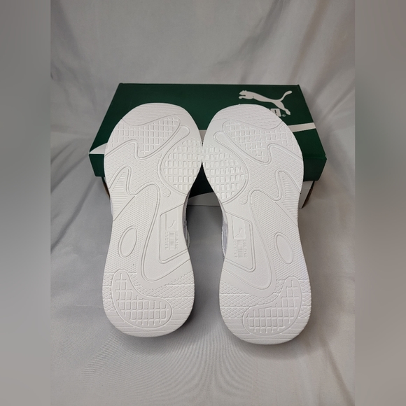 Puma RS-Z Leather Trainer Thriple White Sneaker Womans To youth Sizes - Picture 4 of 7